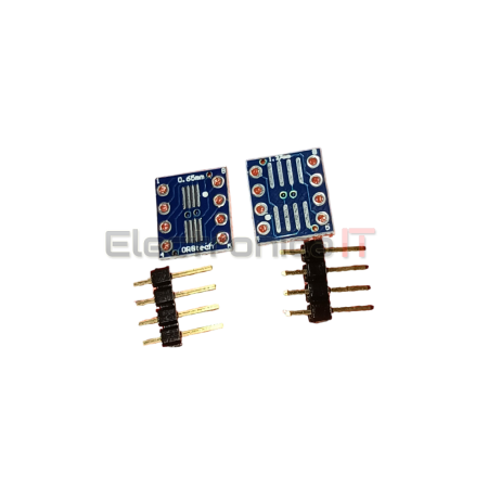 ADAPTADOR SUPERFICE A PASANTE 8 DOBLE PITCH 1.27MM 0.65MM