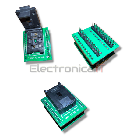ADAPTADOR COCODRILO DFN8 QFN8 WSON8 MLF8 MLP8 A DIP8 Socket 8X6-8 10P 8X6MM BIOS