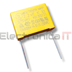 Capacitor polyester film  2,20UF 2.20UF P22,5MM 275VAK X2