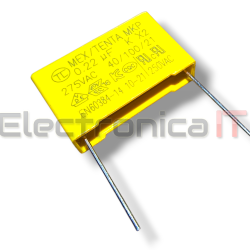 Capacitor polyester film 224K 0.22UF P22mm