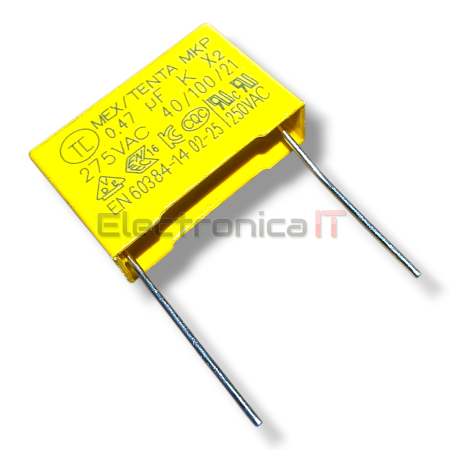 Capacitor polyester film 0,47UF 0.47UF P22mm