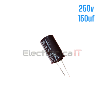CAPACITOR ELECTROLITICO 250v 150UF 18x31MM 105° NICHICON