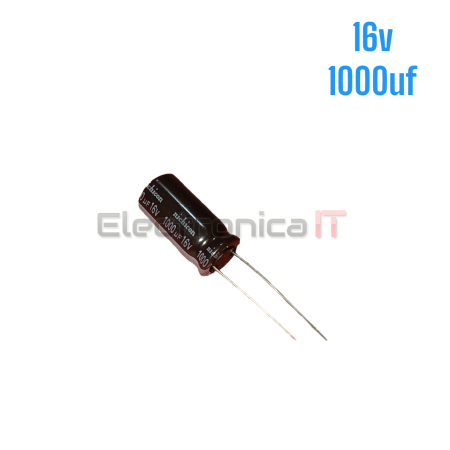 CAPACITOR ELECTROLITICO 16V 1000UF 10X20MM 105° NICHICON