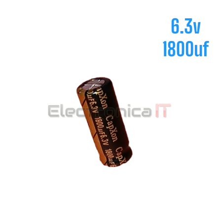 CAPACITOR ELECTROLITICO 6.3V 1800UF 8X20mm 105° CapXon