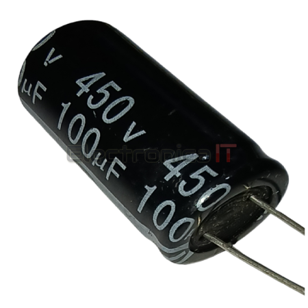 CAPACITOR ELECTROLITICO 450V 100UF 18X36MM 105° VENT SPK