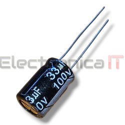 capacitor 100v 33uf electrolitico aluminio radial