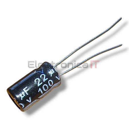capacitor 100v 22uf electrolitico aluminio radial