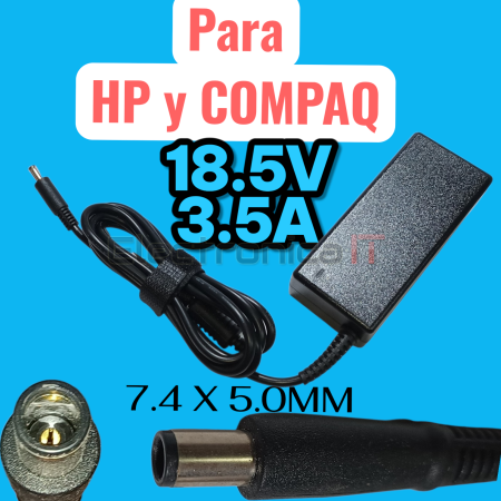 CARGADOR FUENTE ALTERNATIVO 18,5V 65W 3,5A PIN 7.4X5.0MM