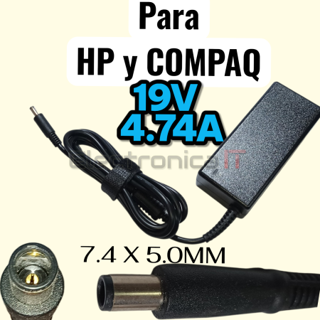 CARGADOR FUENTE ALTERNATIVO 19V 90W 4,74A PIN 7.4X5.0MM