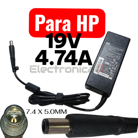 CARGADOR FUENTE ORIGINAL HP 19V 90W 4,7A PIN 7.4X5.0MM