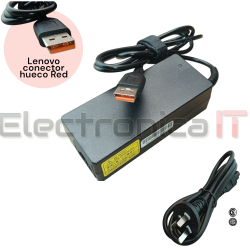 Cargador de Notebook 20v 2Ah 40W Plug Cuadrado con Muesca ROJO Yoga 3 PARA LENOVO