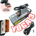 Cargador fuente notebook lenovo 20v conector usb rojo completo con cable 220v