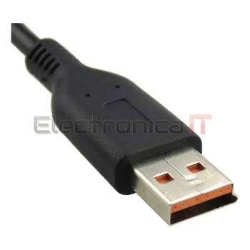 Cargador fuente notebook lenovo 20v conector usb rojo completo con cable 220v